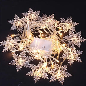 Luzes de Led  Decoração de Natal Flocos de Neve